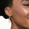 Ross-Simons Italian 18kt Gold Over Sterling Paper Clip Drop Earrings - 2 of 3