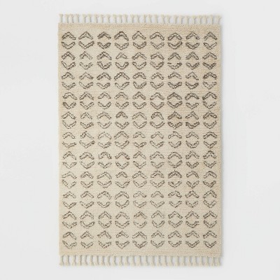 5'x7' Tremonton Hand Tufted Wool Area Rug Cream - Threshold™ designed with  Studio McGee