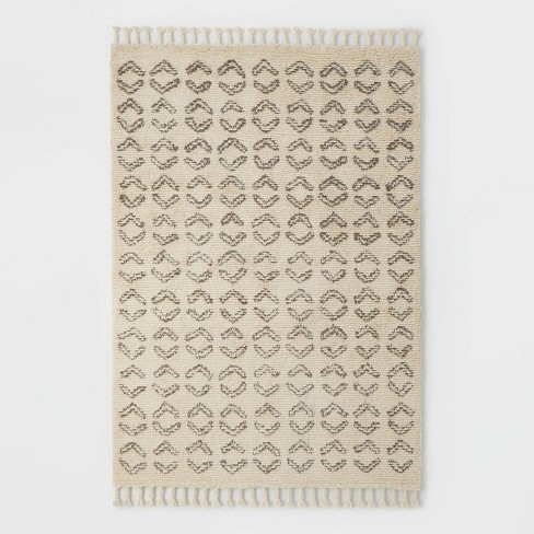 7'x10' Tremonton Hand Tufted Wool Area Rug Cream - Threshold