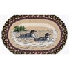 Earth Rugs Eco-Friendly Rustic Oval Placemat Loon Patch 13"x19" - 2 of 3