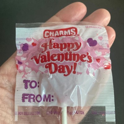 Charms 4.23 oz Heart Shaped VALENTINE POPS Lollipop 12-Pops Suckers *BB  11/2024*