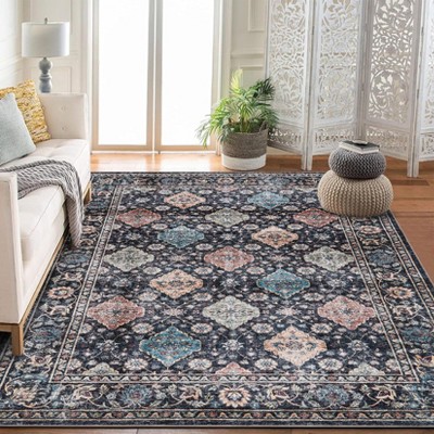 Area Rugs Living Large Room Rug 10x13, Non Slip Machine Washable Oriental Rugs, Low Pile Ultra-Thin Soft Carpet for Living Room Bedroom Dining Room