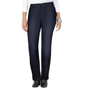Catherines Women's Plus Size Petite Right Fit Moderately Curvy Jean - 1 of 4