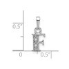 Black Bow Jewelry The Chloe Mini Diamond Accent Initial F Pendant in 14k White Gold - 4 of 4