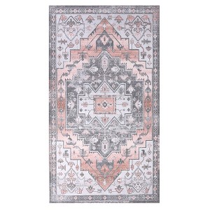 Area Rug Retro Carpet for Living Room Machine Washable Carpet Bedroom Rug - 1 of 4