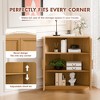 Dovelina Corner Cabinet Multifunctional Storage Sideboard with Interior Adjustable Shelves for Living Room - 3 of 4