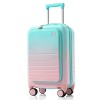 3-Piece Hardshell Luggage Set (20"/24"/28"),Lightweight Suitcase with USB Port,20" 24" Front Opening Carry-On Suitcase with Cup Holder–Cuddlewood - 2 of 4
