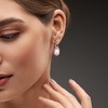 EVERLY JEWELRY | Rose Plated Sterling Silver 12 - 12.5 MM South Sea Cultured Pearl and 1/3 CT TDW Diamond Criss-Cross Drop Earrings - 4 of 4