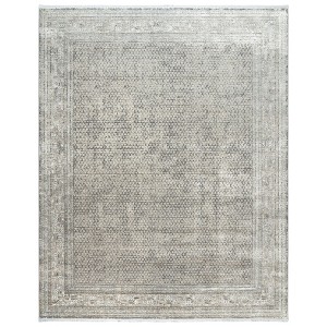 Gertmenian Florance Modica Distressed Traditional Border Gray Beige Indoor Viscose Acrylic Area Rug with Fringe - 1 of 4