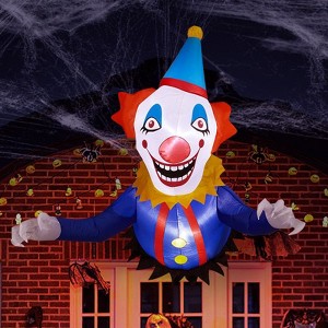 Karl Home 3.3 FT Halloween Inflatable Clown Broke Out from Window Outdoor Decorations - 1 of 4