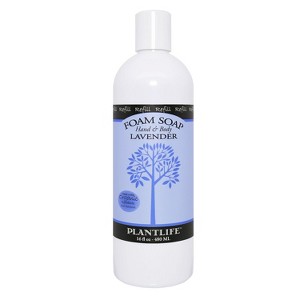 Plantlife Lavender Foam Soap Refill – Gentle, Moisturizing, Plant-Based for All Skin Types – Ideal for Hand & Body Wash, Kids’ Foaming Fun – 16oz - 1 of 3