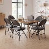 4 Pack Fabric Padded Folding Chairs, Commercial Metal Folding Chair with Padded Back, 350 Lbs Weight Capacity Comfortable Foldable Chair for Indoor - 4 of 4