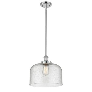 Bell - 1 Light Stem Hung Mini Pendant In Industrial Style-10 Inches Tall and 12 Inches Wide - 1 of 1