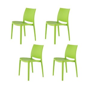 4pc Sensilla Stackable Dining Chairs - Lagoon - 1 of 3