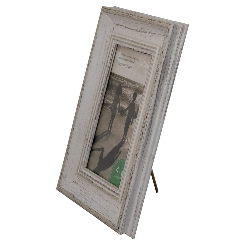 Northlight 4" x 6" Weathered Finish Photo Picture Frame - White, 4 of 7