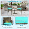 BestMassage 3-Piece Outdoor Patio Furniture Set Rattan Wicker Conversation Set - 4 of 4