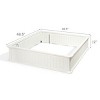 Costway 4 Pcs 48.5'' Raised Garden Bed Square Plant Box Planter Flower Vegetable White - image 3 of 4
