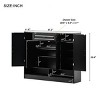 Modern Shoe Cabinet With Adjustable Shelves,Space-Saving Design Side Board Shoe Cabinet,Shoe Rack Cabinet,Entryway Shoe Cabinet-Cuddlewood - 4 of 4