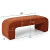 47"Entryway Shoe Bench,Chenille Bench Seating,Breakfast Nook Bench,Bench Seating,Window Bench In The Living Room,Bedroom,Apartment-Cuddlewood - 4 of 4