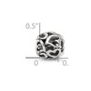 Black Bow Jewelry Sterling Silver Open Heart Bead Charm - 4 of 4