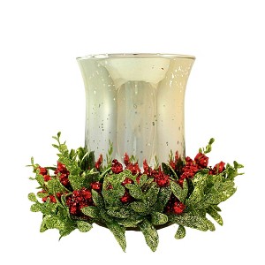 Ganz 6.0 Inch Candle Wreath Ring Tealight Holder Kissing Krystals Tea Light Tealight Candle Holders - 1 of 3