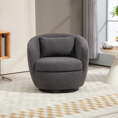 NicBex Swivel Chair Modern Barrel Chair Armchair with Storage Living Room Chair for Bedroom, Office, Reading Spaces