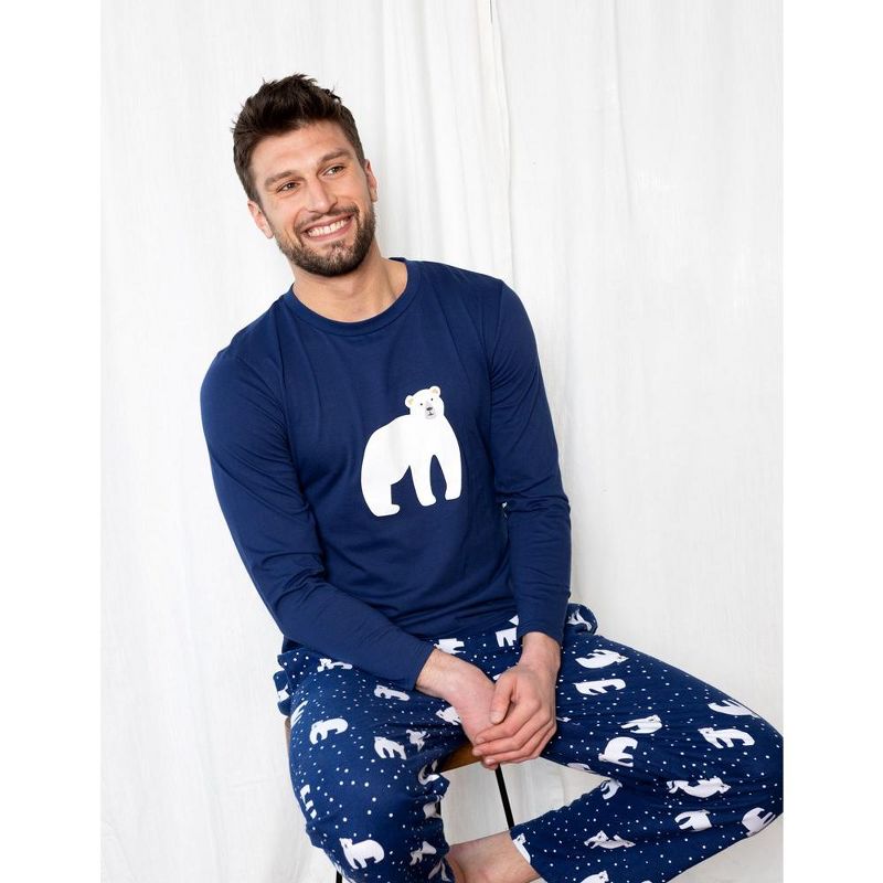 Leveret Mens Cotton Top Flannel Pant Christmas Pajamas, 2 of 4