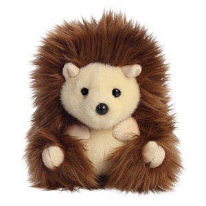 Aurora Mini Merry Hedgehog Rolly Pet Round Stuffed Animal Brown 5" - 1 of 4