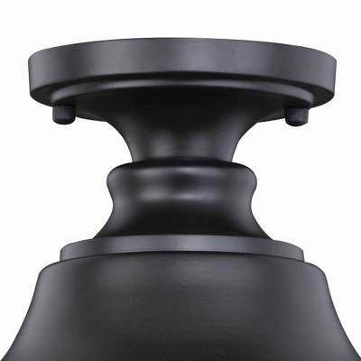 Delano Black and Gold Indoor/Outdoor Flush Mount Light