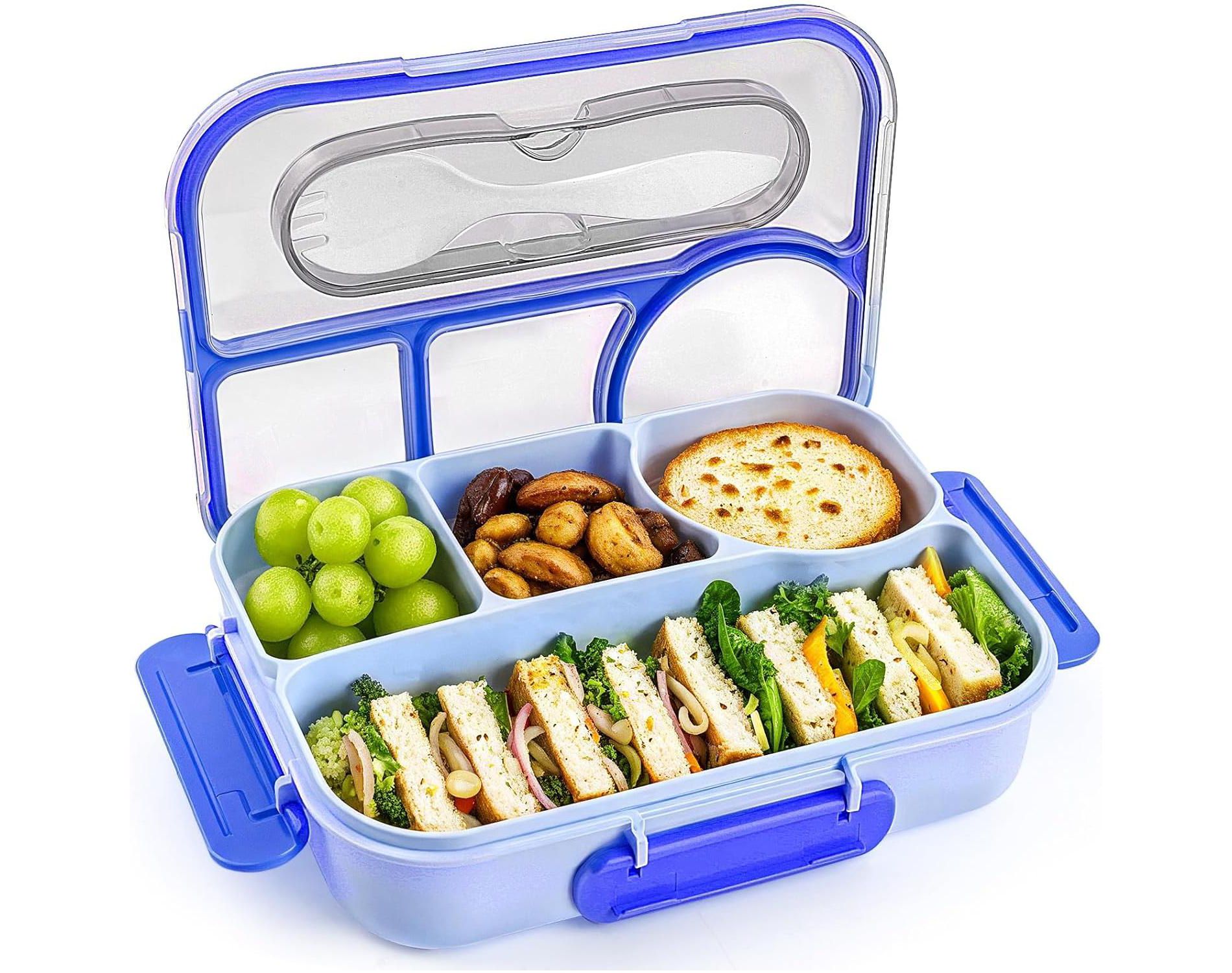 4-Compartment Bento Box for Adults. Drop-Proof, Dishwasher Safe, and BPA-Free.