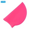 Unique Bargains Silicone Waterproof Non-Slip High-Stretch Swim Caps 2 Pcs - 3 of 4