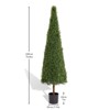 NicBex 1PC Faux Tree, Double Rod 18-leaf Artificial Plant Indoor Fake Plants for Courtyard Entryway, Garden Decor - 3 of 4