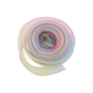 Unique Bargains Ribbon Plain Fishtail Organza Simple Style Polyester 354.33"x1.57" 1 Pc - 1 of 3