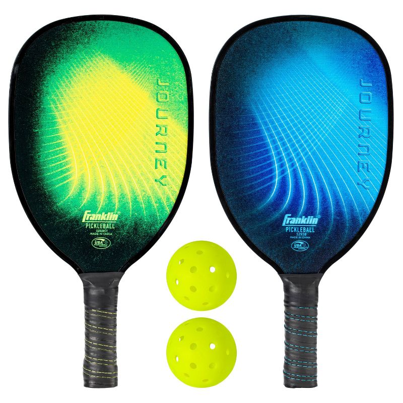 Franklin Sports 2 Player Wood Pickleball Paddles and Balls, 2 of 11