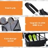 FDW Pet Strolle Dog Cat Jogger Stroller for Medium Small Dogs Cats Travel Stroller with 360° Swivel Wheels Large Storage Basket - 4 of 4
