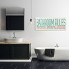 Stupell Industries Bathroom Rules with Teal Text, 48" x 20" - 2 of 4