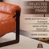 PAGED Accent Chair Vintage Oil Wax Leather Sofa Chair with Removable Armrests, Lounge Chair for Living Room - 4 of 4