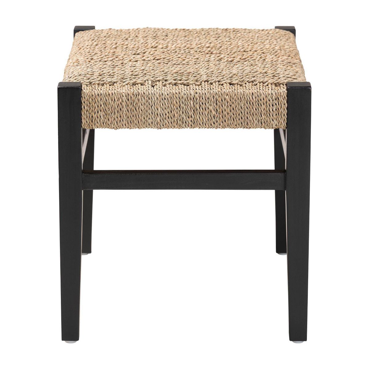bali & pari Amber Seagrass Accent Bench Natural Brown/Black - thumbnail 3