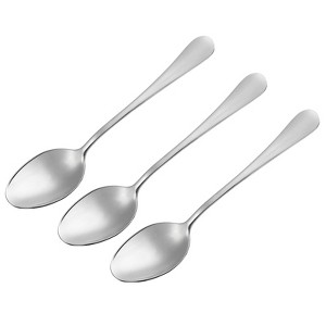 Unique Bargains 410 Stainless Steel Home Kitchen Restaurant Spoons 3 Pcs - 1 of 4