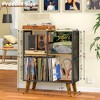MOEPISY Record Player Stand, Turntable Stand with Vinyl Storage Holds up to 300+ Albums with Wooden Leg - 2 of 4
