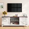 EROMMY 66" Wood TV Stand With Farmhouse Doors & Adjustable Shelves - 4 of 4