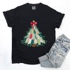 Christmas Tree Stitched - Women's Garment Dyed Graphic T-Shirt - 2 of 4