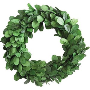 Luupathcy Preserved Genuine Boxwood Wreath,for Home Wall Porch Decoration - 1 of 4