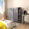 Munora - 72" 6-Door Metal Locker with Locks - Heavy Duty Storage for Office/School/Gym - Grey - 2 of 4