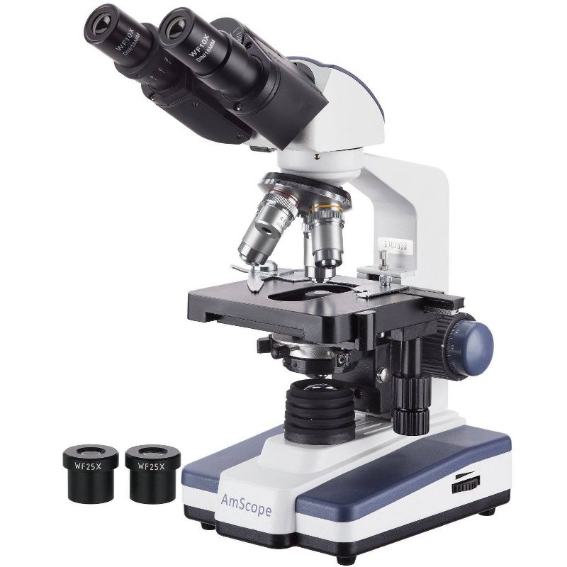 40X to 2500X Binocular Compound Microscope with Digital Camera and Interactive Software - AmScope, 2 of 10