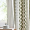 Kumasinova 84"/95"/108" 100% Cotton Printed Curtains Panel,Window Curtains with Chenille Stripe&Lining,Bedroom Curtains for Living Room - 3 of 4