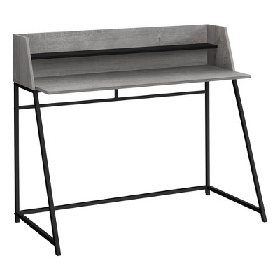 Monarch Specialties Computer Desk Home Office Laptop Storage Shelves 48InchL Work Metal Laminate Grey Black Contemporary Modern