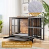 TiramisuBest Furniture Style Dog Crate Side Table on Wheels with Double Doors and Lift Top.Grey,38.58inw x 25.5ind x 27.36inh. with Grey for - 4 of 4