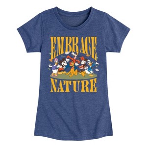 Girls' - Disney - Embrace Nature Fitted Short Sleeve Graphic T-Shirt - 1 of 4