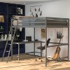 Flash Furniture Riley Loft Bed Frame with Desk, Wooden Bed Frame with Protective Guard Rails & Ladder for Kids and Teens - 4 of 4